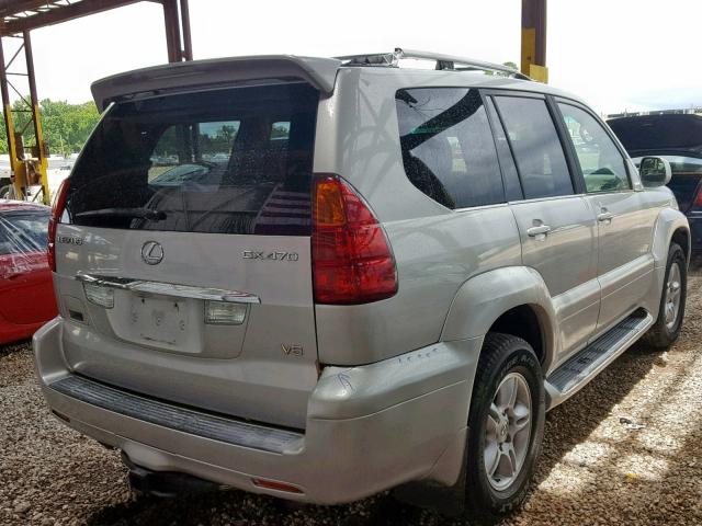 JTJBT20X450095451 - 2005 LEXUS GX 470 SILVER photo 4