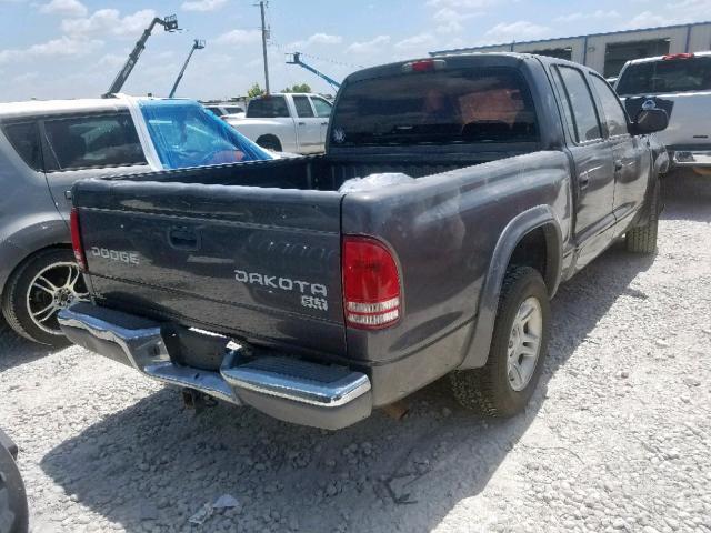 1D7HL48N73S362195 - 2003 DODGE DAKOTA QUA GRAY photo 4