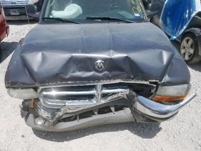 1D7HL48N73S362195 - 2003 DODGE DAKOTA QUA GRAY photo 7