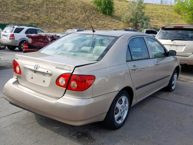 2T1BR32E38C928847 - 2008 TOYOTA COROLLA CE BEIGE photo 4