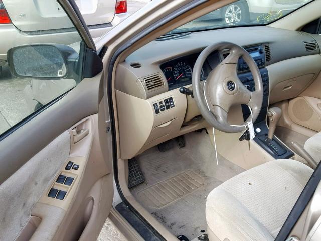 2T1BR32E38C928847 - 2008 TOYOTA COROLLA CE BEIGE photo 9