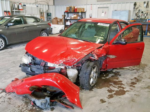 1G3NL52E24C225463 - 2004 OLDSMOBILE ALERO GL RED photo 2