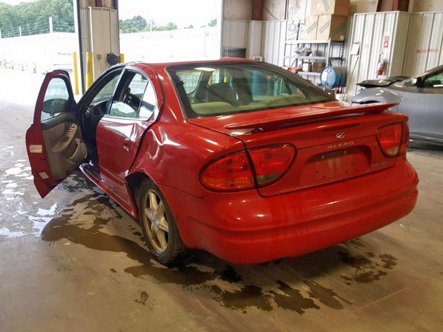 1G3NL52E24C225463 - 2004 OLDSMOBILE ALERO GL RED photo 3