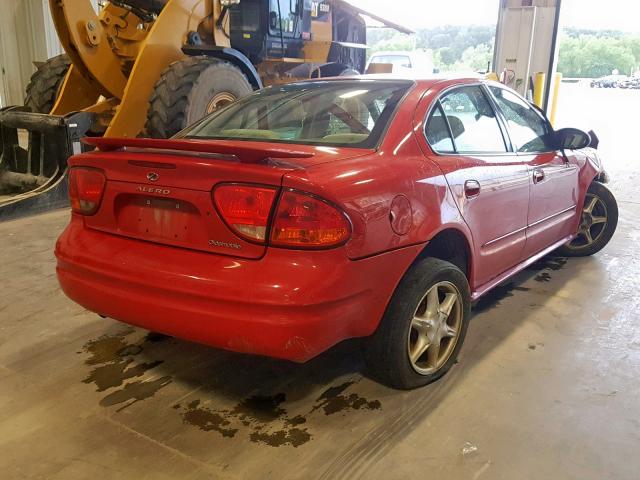 1G3NL52E24C225463 - 2004 OLDSMOBILE ALERO GL RED photo 4