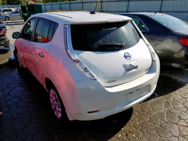 1N4BZ0CP9HC302104 - 2017 NISSAN LEAF S WHITE photo 3