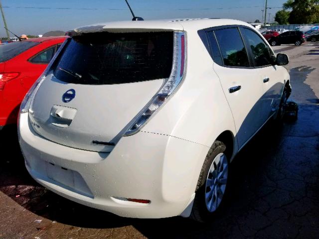 1N4BZ0CP9HC302104 - 2017 NISSAN LEAF S WHITE photo 4