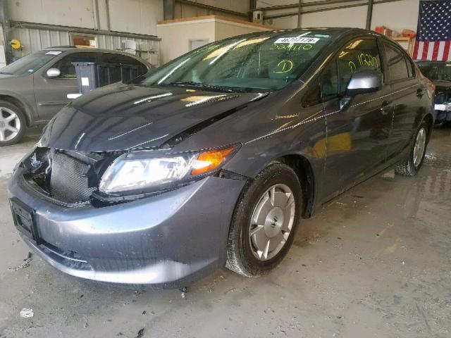 2HGFB2F6XCH329110 - 2012 HONDA CIVIC HF GRAY photo 2