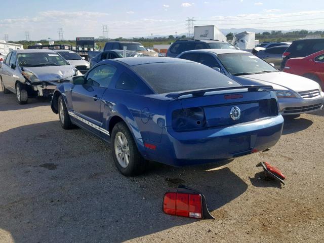 1ZVHT80N065103089 - 2006 FORD MUSTANG BLUE photo 3