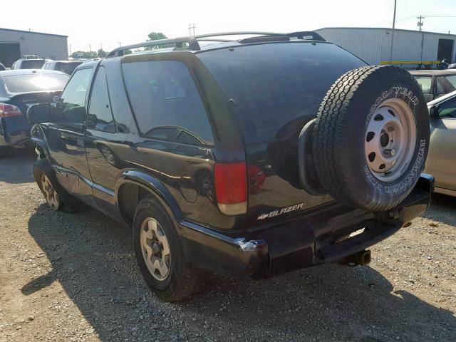 1GNCT18X43K139334 - 2003 CHEVROLET BLAZER BLACK photo 3