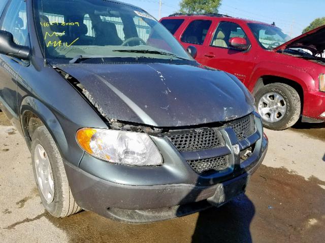 1B4GP25322B675720 - 2002 DODGE CARAVAN SE TEAL photo 9