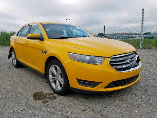 1FAHP2E86EG141555 - 2014 FORD TAURUS SEL YELLOW photo 1