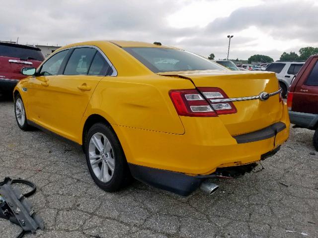 1FAHP2E86EG141555 - 2014 FORD TAURUS SEL YELLOW photo 3