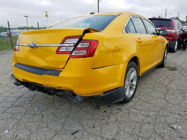 1FAHP2E86EG141555 - 2014 FORD TAURUS SEL YELLOW photo 4