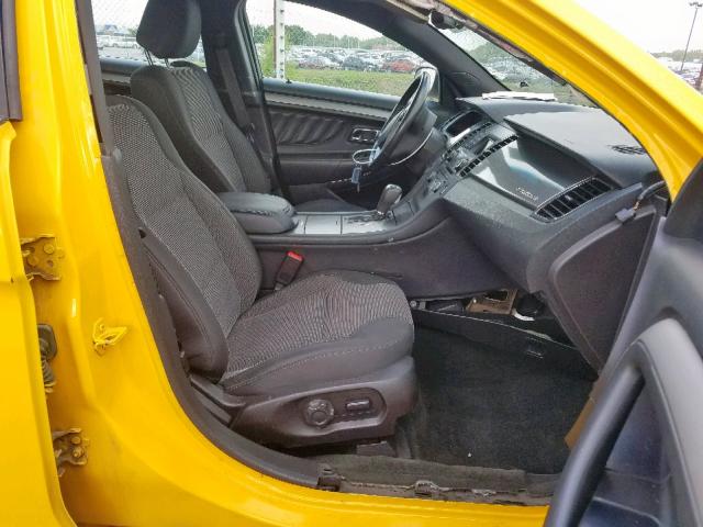 1FAHP2E86EG141555 - 2014 FORD TAURUS SEL YELLOW photo 5