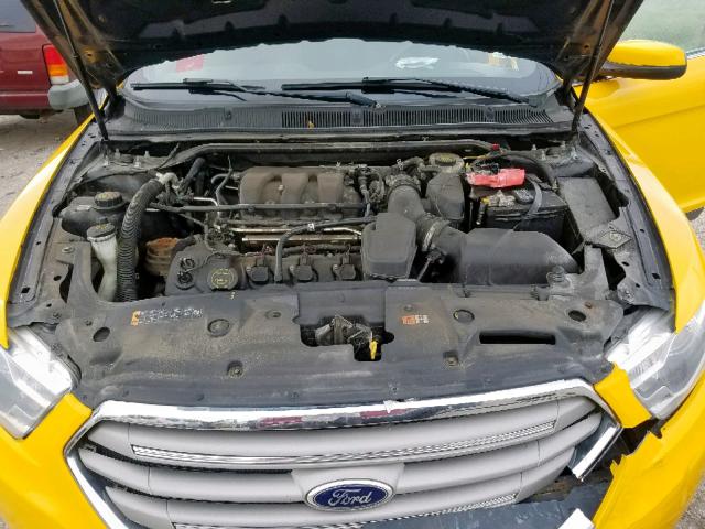 1FAHP2E86EG141555 - 2014 FORD TAURUS SEL YELLOW photo 7