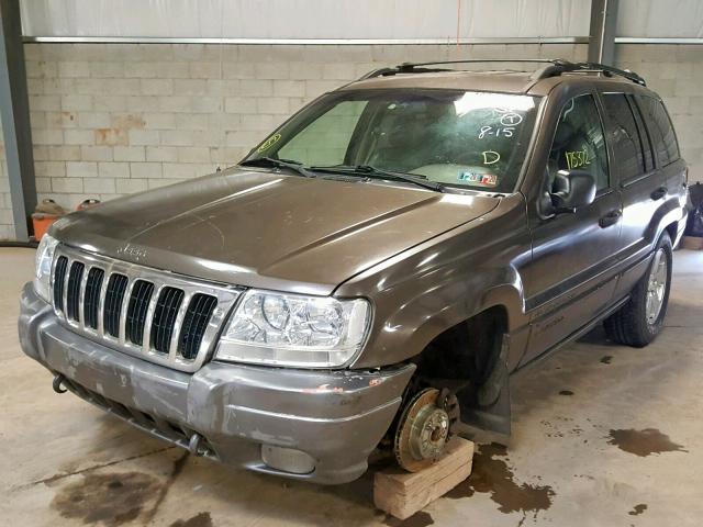 1J4GW48S0YC321745 - 2000 JEEP GRAND CHER GRAY photo 2