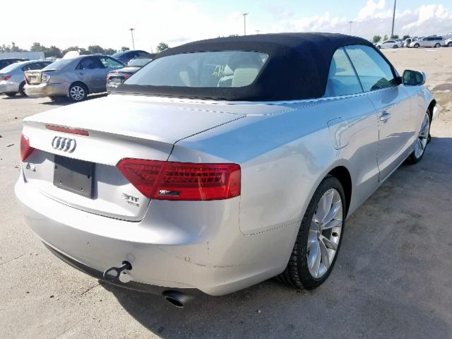 WAUVFAFH6DN007905 - 2013 AUDI A5 PRESTIG SILVER photo 4