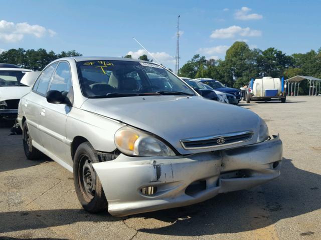 KNADC123726186347 - 2002 KIA RIO GRAY photo 1