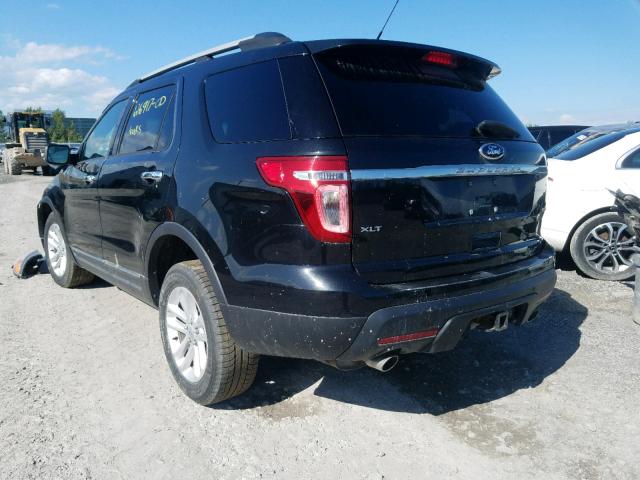 1FM5K8D82EGC15503 - 2014 FORD EXPLORER X BLACK photo 3