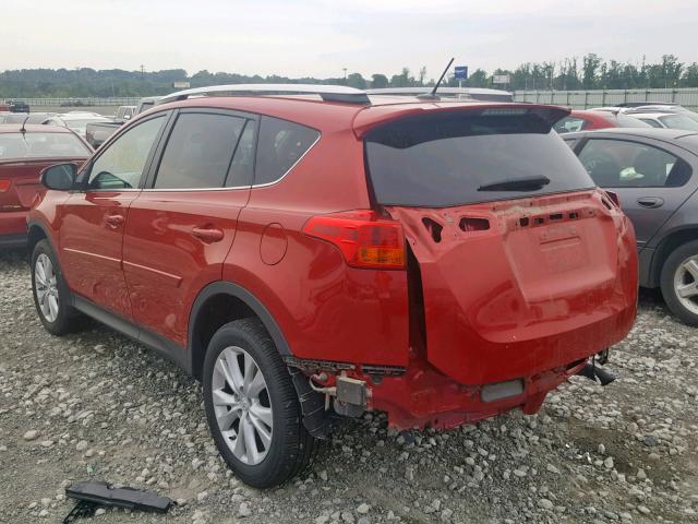 2T3DFREV5DW100458 - 2013 TOYOTA RAV4 LIMIT RED photo 3