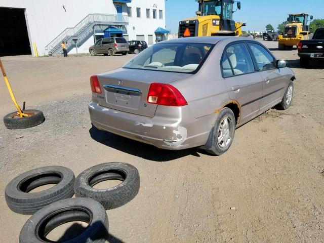 2HGES16462H938200 - 2002 HONDA CIVIC DX BEIGE photo 4