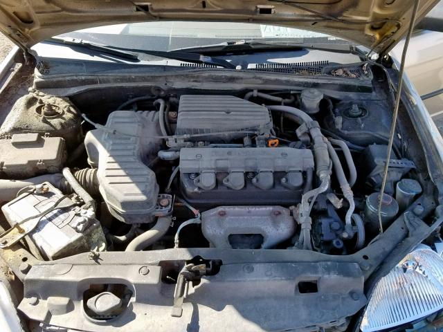 2HGES16462H938200 - 2002 HONDA CIVIC DX BEIGE photo 7