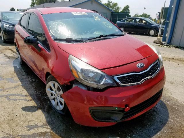 KNADN4A39D6271125 - 2013 KIA RIO EX RED photo 1