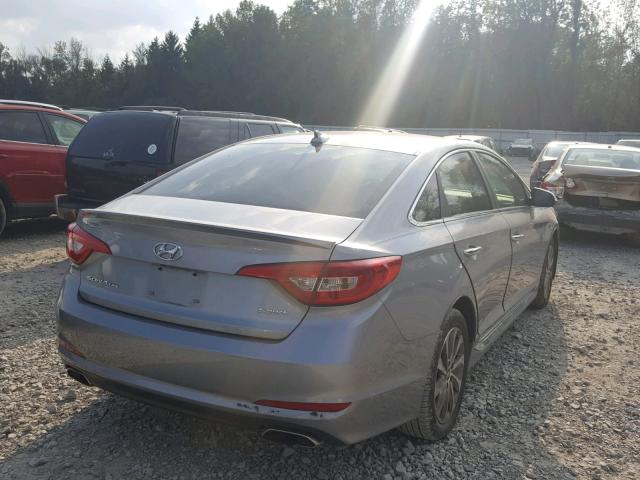 5NPE34AFXFH047894 - 2015 HYUNDAI SONATA SPO SILVER photo 4