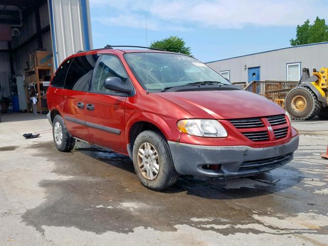 1D4GP25BX5B432562 - 2005 DODGE CARAVAN SE RED photo 1