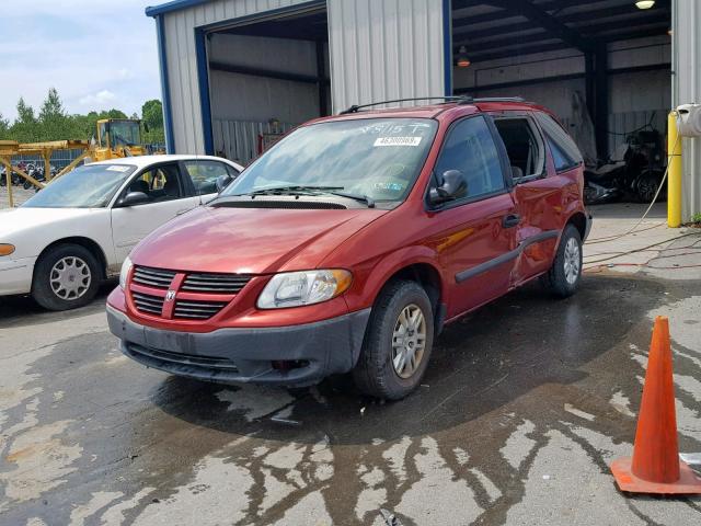 1D4GP25BX5B432562 - 2005 DODGE CARAVAN SE RED photo 2