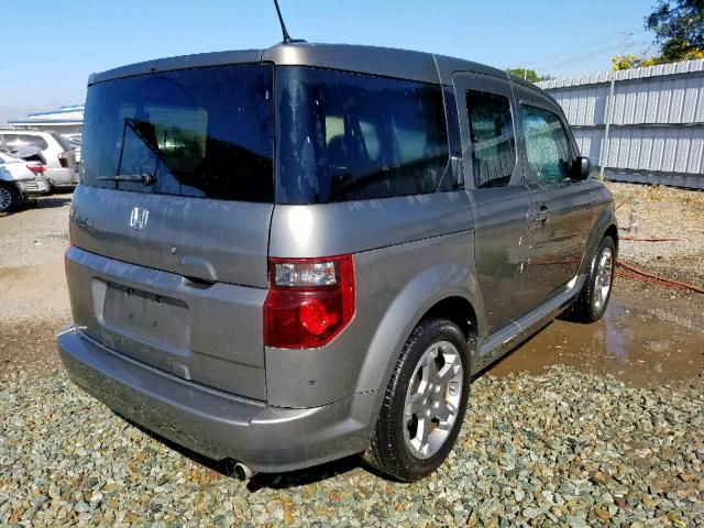 5J6YH18927L015848 - 2007 HONDA ELEMENT SC GRAY photo 4