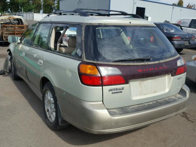 4S3BH686947644249 - 2004 SUBARU LEGACY OUT TAN photo 3