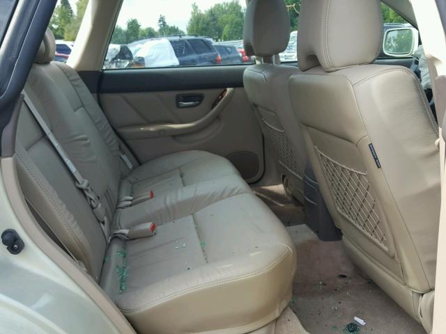 4S3BH686947644249 - 2004 SUBARU LEGACY OUT TAN photo 6