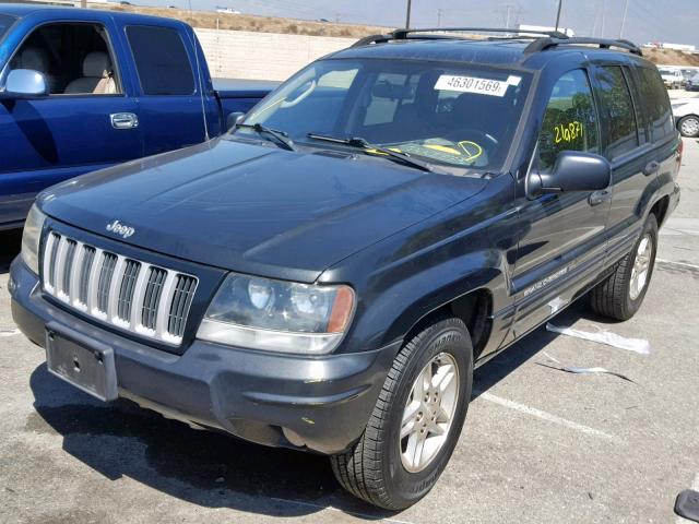 1J4GX48S34C213756 - 2004 JEEP GRAND CHER BLACK photo 2