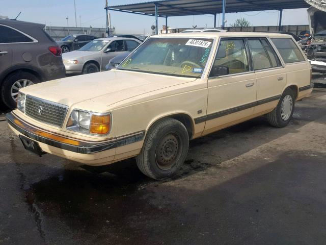 1P3BP39K7GF129452 - 1986 PLYMOUTH RELIANT SE TAN photo 2