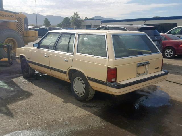 1P3BP39K7GF129452 - 1986 PLYMOUTH RELIANT SE TAN photo 3