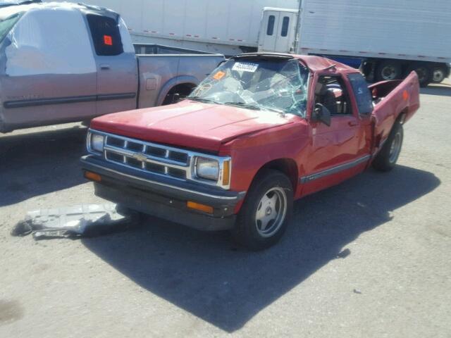 1GTCS19Z3M8537953 - 1991 GMC SONOMA RED photo 2