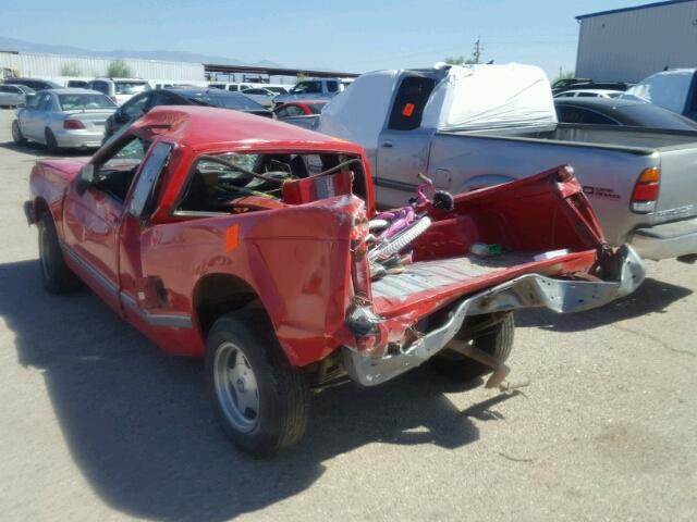 1GTCS19Z3M8537953 - 1991 GMC SONOMA RED photo 3