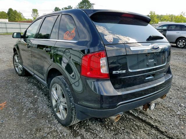 2FMDK4KC2EBA98301 - 2014 FORD EDGE LIMIT BLACK photo 3