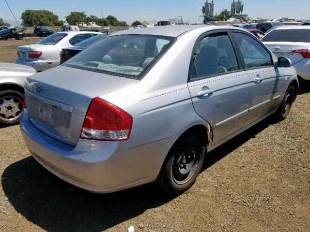 KNAFE121X75394382 - 2007 KIA SPECTRA EX SILVER photo 4