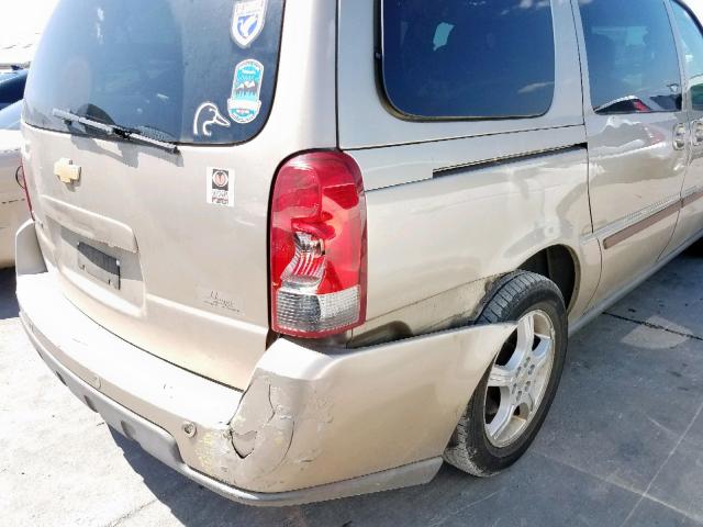 1GNDV33L26D148802 - 2006 CHEVROLET UPLANDER L GOLD photo 9