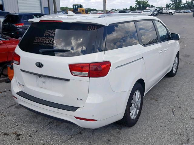 KNDMB5C10G6090822 - 2016 KIA SEDONA LX WHITE photo 4