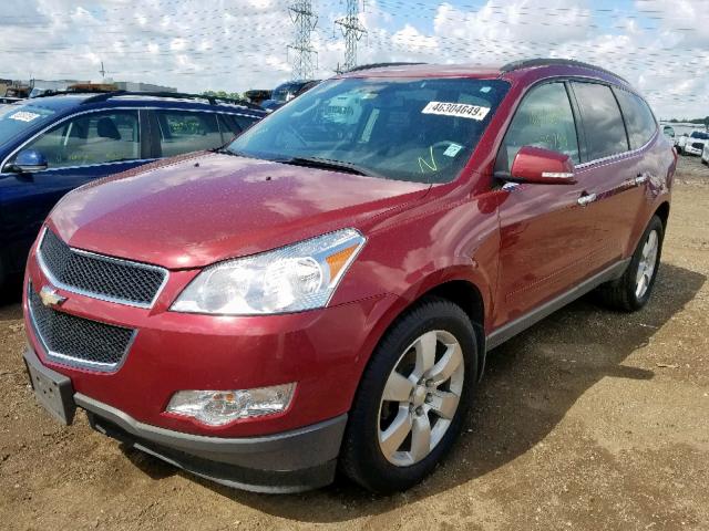 1GNKVGED1BJ102264 - 2011 CHEVROLET TRAVERSE L RED photo 2