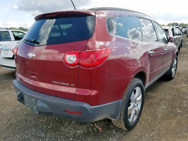 1GNKVGED1BJ102264 - 2011 CHEVROLET TRAVERSE L RED photo 4