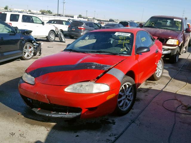 4A3AK34Y9SE088789 - 1995 MITSUBISHI ECLIPSE RS RED photo 2