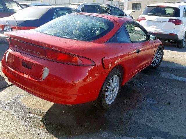 4A3AK34Y9SE088789 - 1995 MITSUBISHI ECLIPSE RS RED photo 4