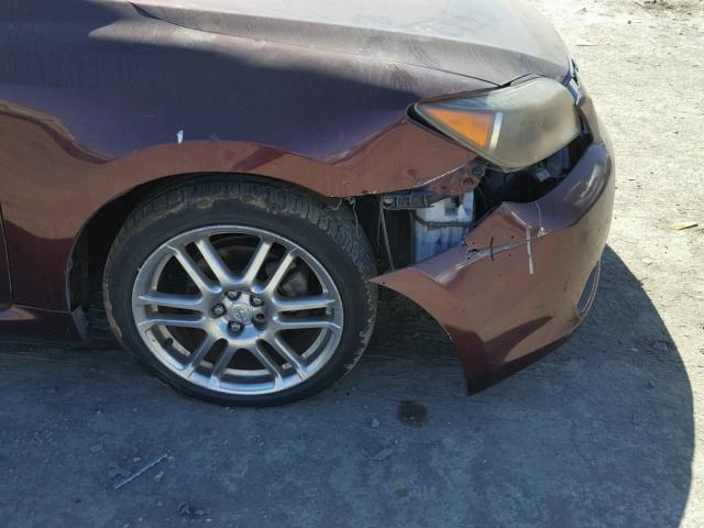 JTKDE177460066466 - 2006 TOYOTA SCION TC მუქწითელი ფოტო 9