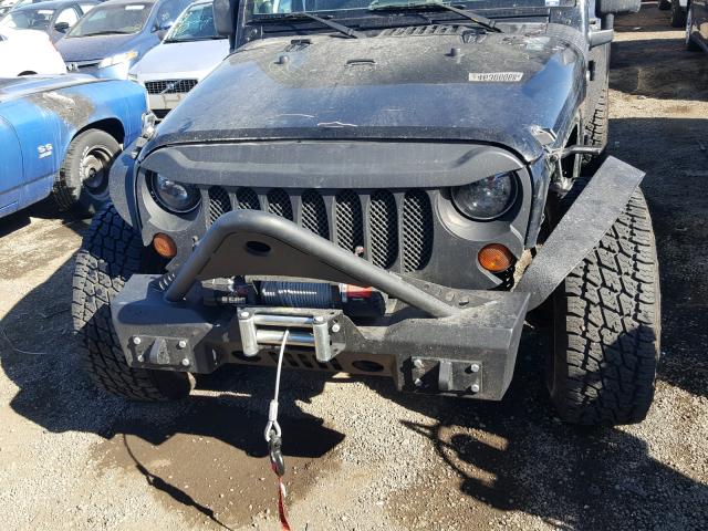 1J4FA24139L729699 - 2009 JEEP WRANGLER X BLACK photo 9