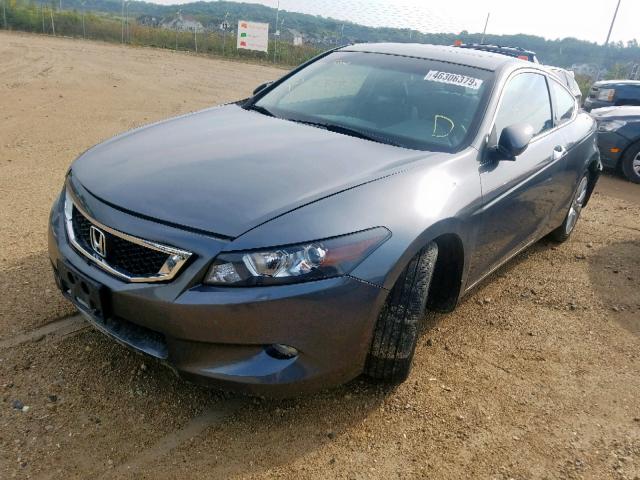 1HGCS2B82AA001394 - 2010 HONDA ACCORD EXL CHARCOAL photo 2