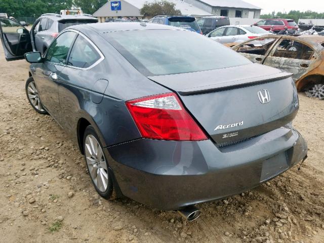 1HGCS2B82AA001394 - 2010 HONDA ACCORD EXL CHARCOAL photo 3